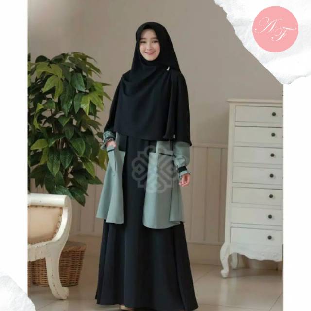 Gamis Elbina Set Outer Only S M L XL