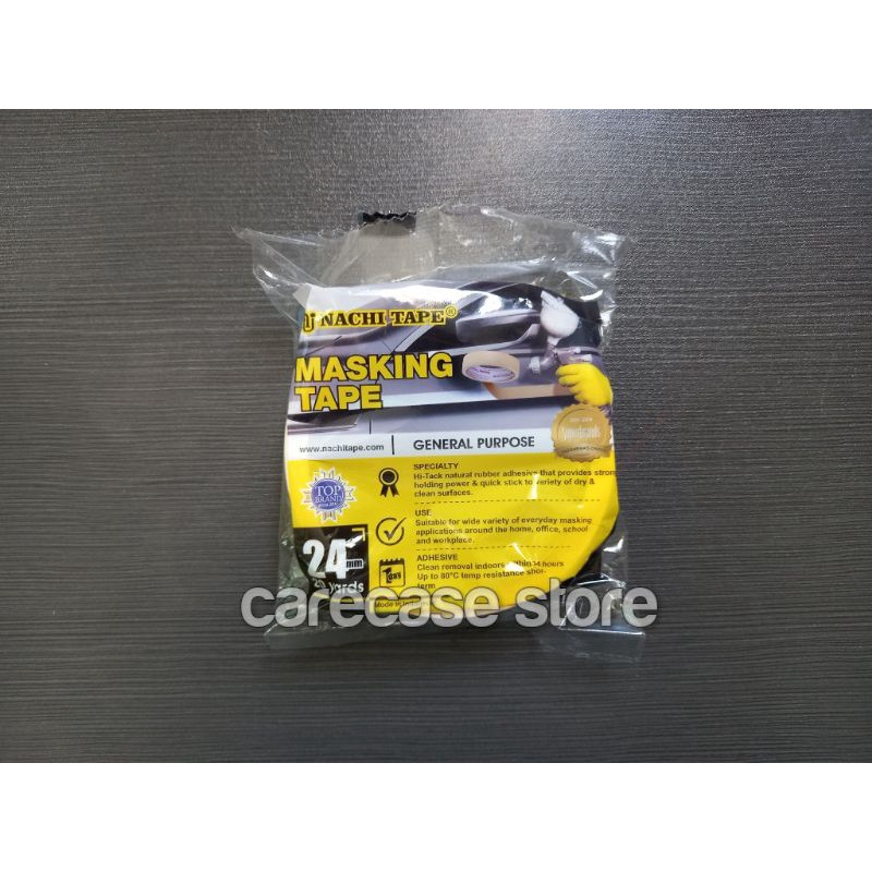

Lakban Kertas Masking Tape Nachi 1 Inch 24mm 20 Yard Yards Kualitas Terbaik Original