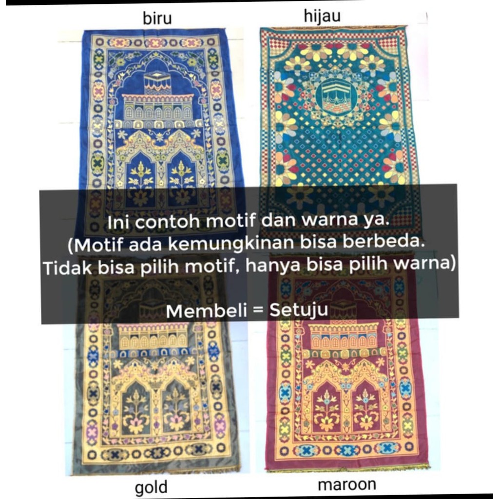 sajadah alkoyum plus tasbih/sajadah cantik oleh-oleh haji plus tasbih/bisa COD