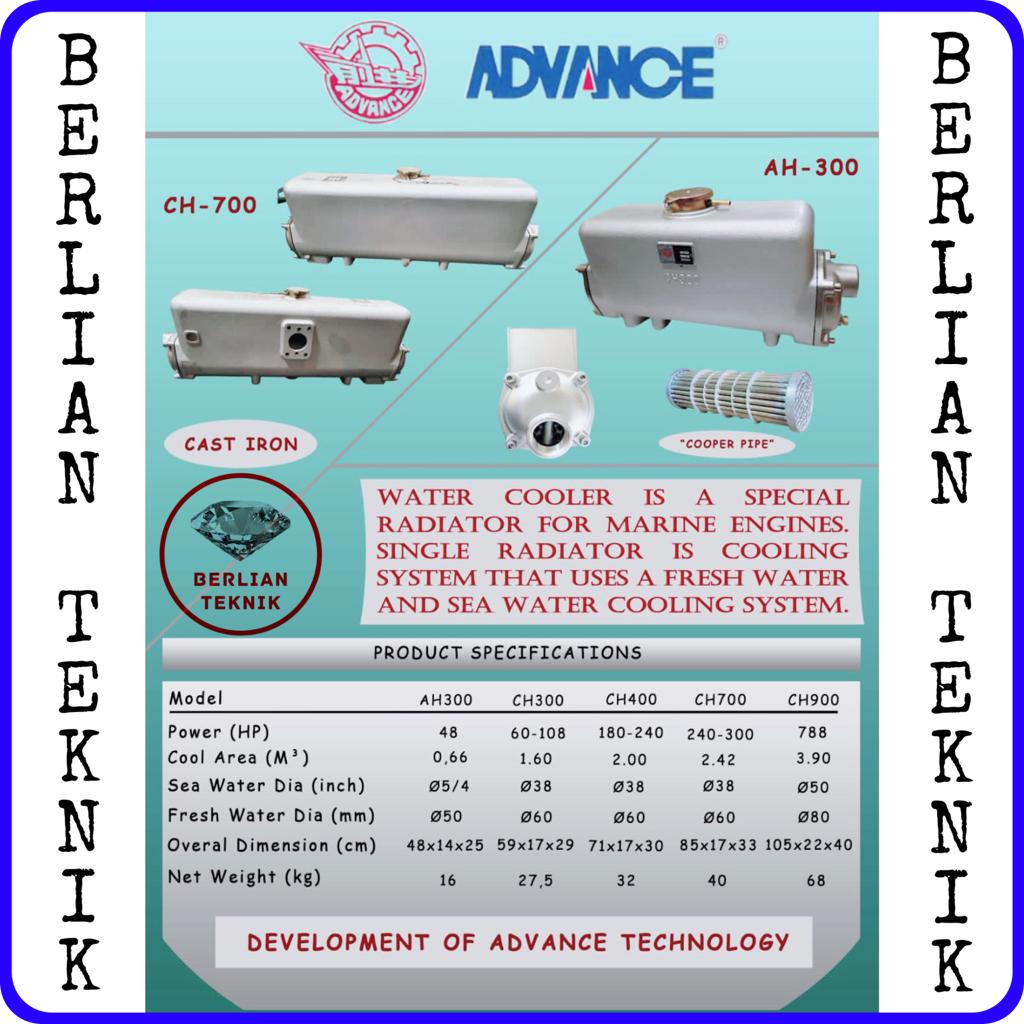 Water Cooler Heat Exchanger CH 700 Stainless Pendingin Mesin Kapal