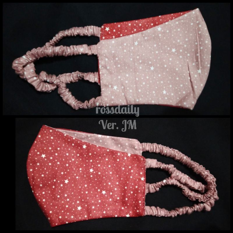 Masker Hijab Bolak Balik Motif JM