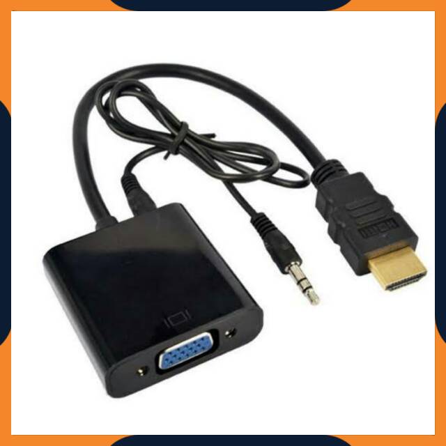 [COD] KABEL CONVERTER KONVERTER KONEKTOR ADAPTER HDMI TO VGA WITH AUDIO / DARI LAPTOP KE PROYEKTOR MONITOR