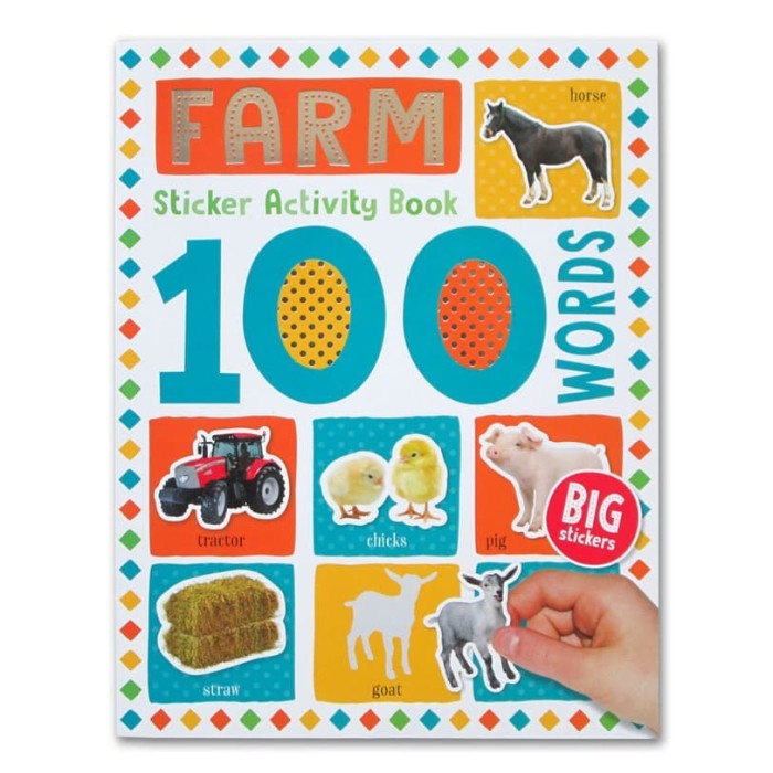 100 Words Farm Words Sticker Activity Book