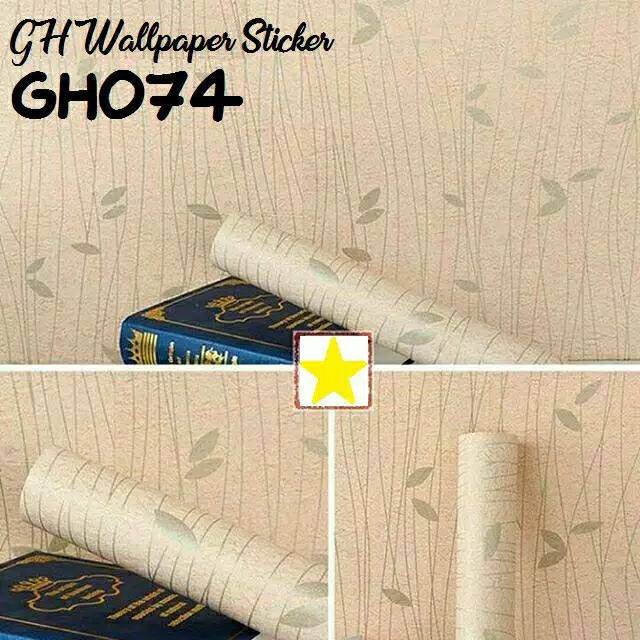 Wallpaper dinding Motif Salur Coklat / Wallpaper Dinding murah