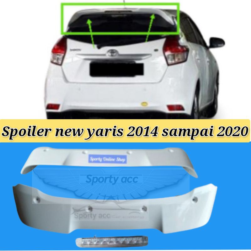 Spoiler new yaris 2014 -2019 plus lampu