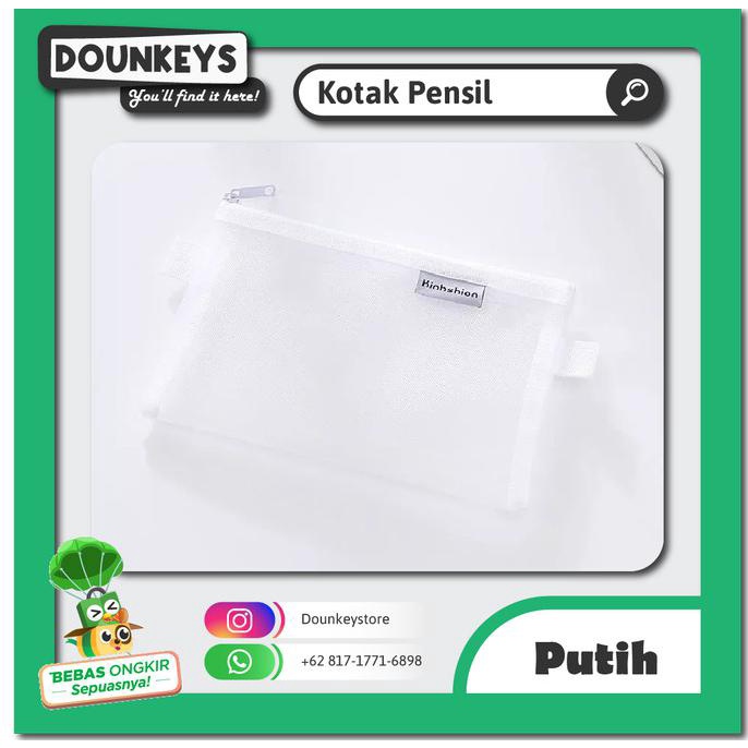 

Cuci Gudang Awal Tahun Tempat Pensil / Kotak Pensil Sekolah Kantor Simple Transparan Premium - Putih