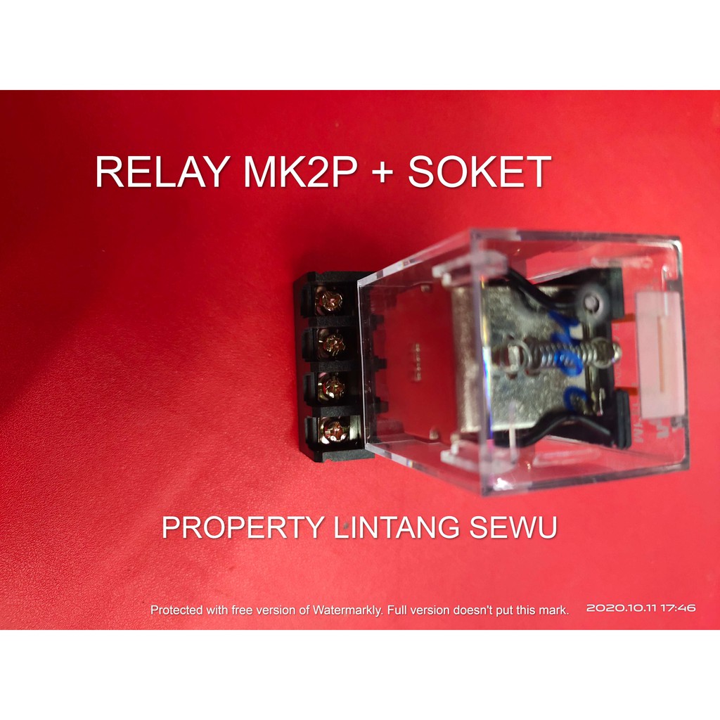 RELAY MK2P 220V AC 8 PIN PLUS SOKET SOCKET