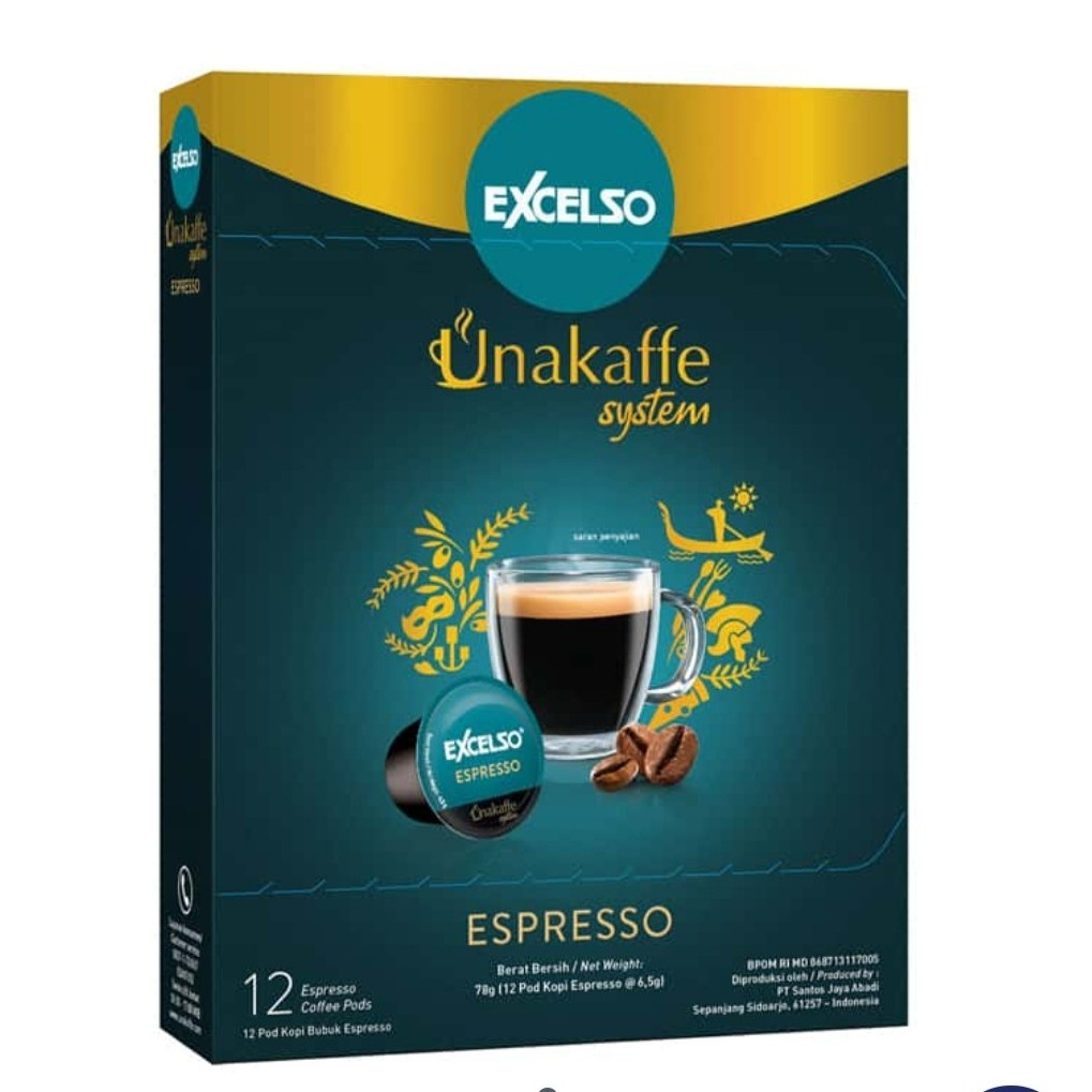 

Kopi Kapsul Excelso Unakaffe Espresso / Cafetiero/Toraja/Mandheling