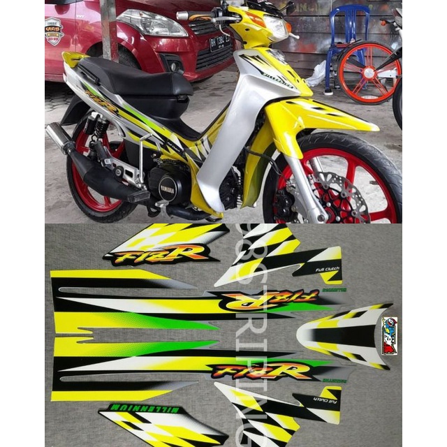 STRIPING LIS STICKER STIKER FIZ R F1Z FIZR MILLENIUM MILENIUM KUNING HIJAU TAHUN 2000