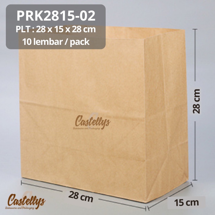 Kantong Roti Kertas PRK2815-02 Paper Toast Bag Tawar Manis Croissant