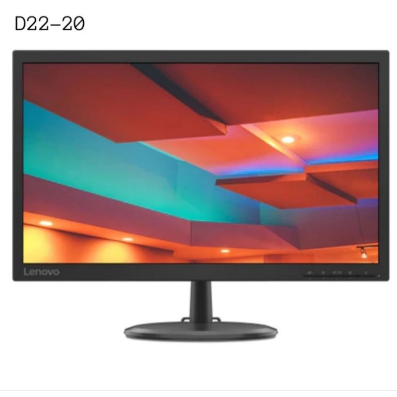 Monitor LED Lenovo D22-20 D2220 22&quot; 1080p 75Hz VGA HDMI