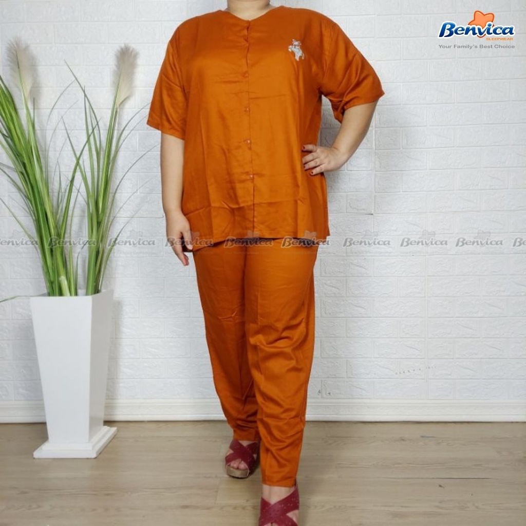 BAJU TIDUR CELANA PANJANG JUMBO KATUN RAYON TWILL AMR