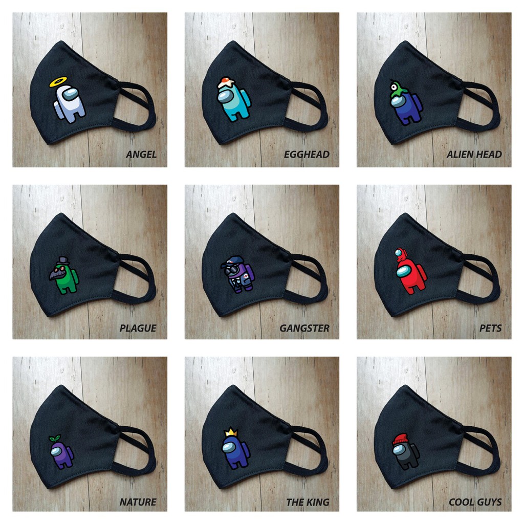 Masker Custom Anak Dewasa Among us Series