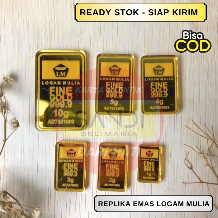 Replika emas logam mulia desain baru untuk mahar dekorasi scrap book hiasan rustic 1 2 2,5 3 4 5 10 