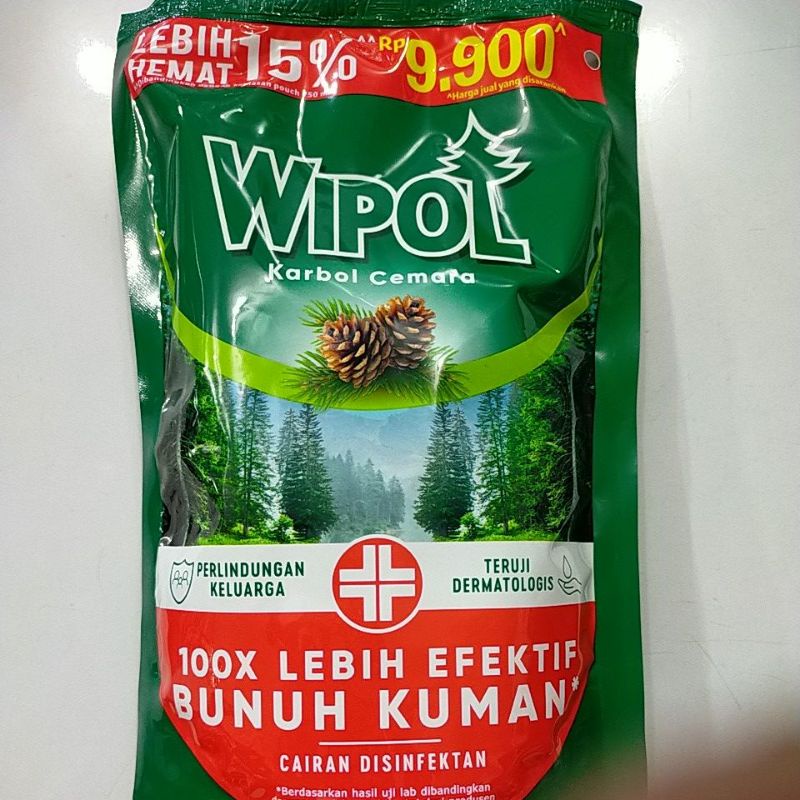 wipol karbol cemara 410ml refill