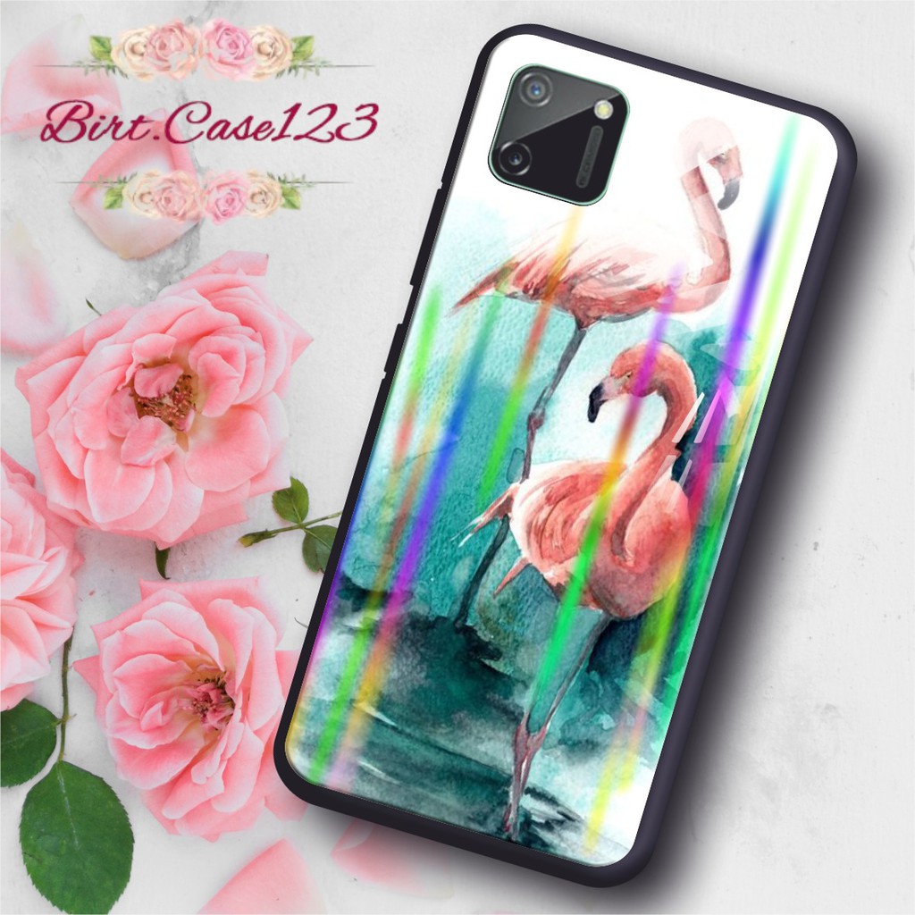 BC Case Gambar FLAMINGO back case glass aurora vivo y91 y93 y95 y91c y71 y81 y12 y15 y17 y53 v5 y11