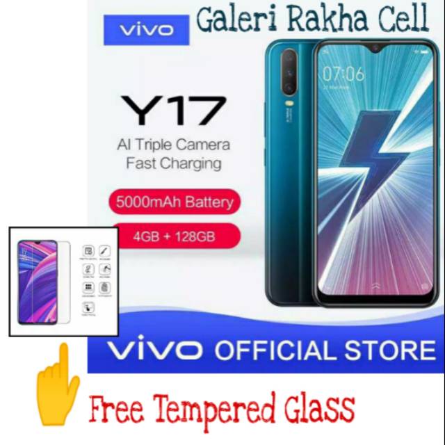 VIVO Y17 RAM 4/128GB NEW GARANSI RESMI VIVO INDONESIA - BLUE & PINK