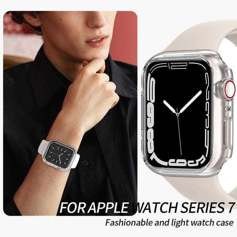 Casing Pelindung Apple Watch 8 7 41mm 45mm 6 5 4 3 2 Hard PC Matte Kompatibel Dengan iWatch 7 41mm 45mm