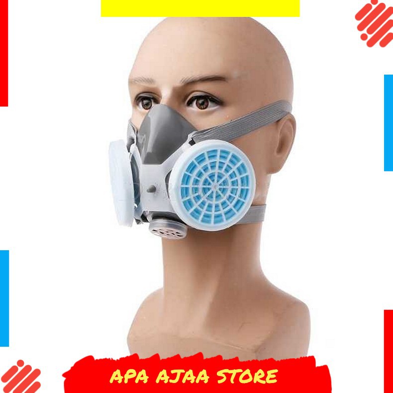 Hot Promo ! POWECOM Masker Gas Respirator Anti-Dust Industrial Mask - 8006