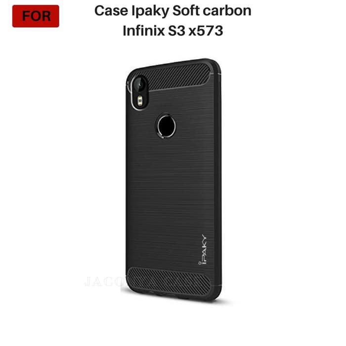 Infinix Hot S3 X573 Case Ipaky Carbon Fiber Soft Series