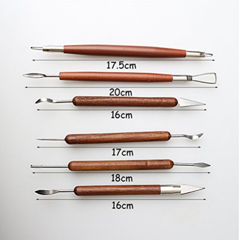 6PCS Clay Sculpting Tools Alat Tanah Liat Lilin Alat Ukir Tembikar Polimer