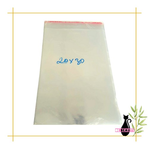 PLASTIK OPP KACA ECERAN 20x30 30 X 20 CM 20X30CM 23X35 23 X 35 BENING TRANSPARAN ECER SEAL PEREKAT