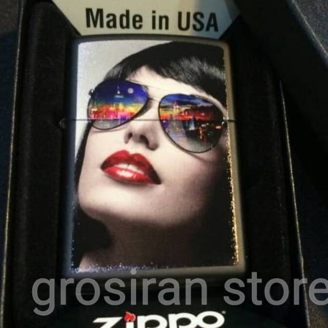 Zippo wanita ladies print bisa custom gambar dan nama