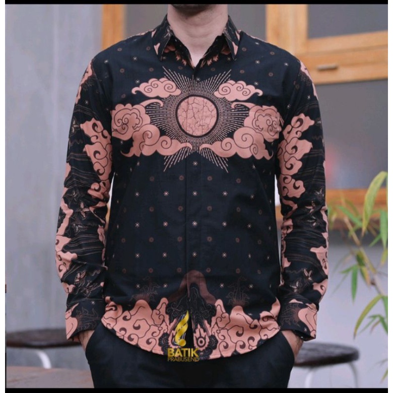 KEMEJA BATIK PRIA MEGA SURYA ORIGINAL BATIK PRABUSENO KEMEJA LENGAN PANJANG SLIM FIT