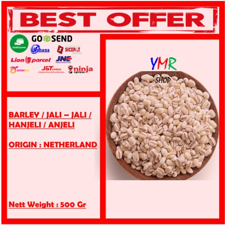 Biji Pearl Jalijali Barley Jali Hanjeli Anjeli Mpasi Natural Import ASI 250Gr / 500Gr / 1KG 1 KG