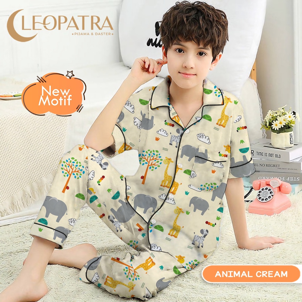 Cleopatra Piyama Anak Laki Motif Karakter Usia 8-10 Tahun (Size 10) - Setelan Baju Tidur