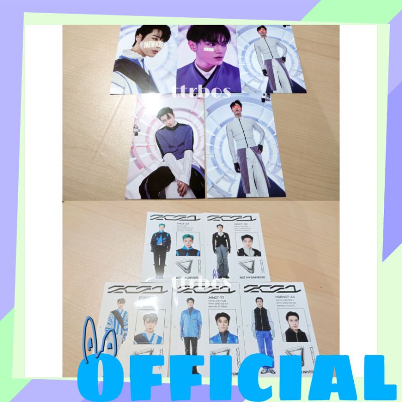 (OFFICIAL) POSTCARD DAN STICKER JAEHYUN JENO JAEMIN PB NCT UNIVERSE