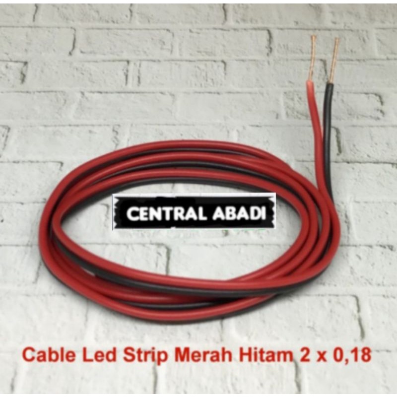 Jual Kabel Cable Led Strip Merah Hitam 2 X 0 18 Mm Shopee Indonesia