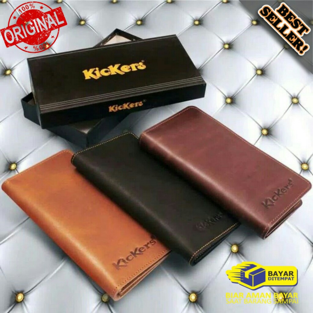 Dompet Kulit Pria Wanita Panjang Kickers Full Kulit Sapi Asli Model Terbaru