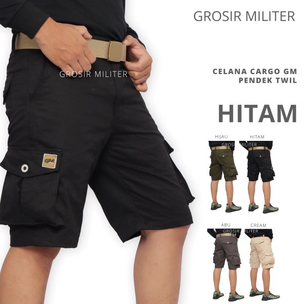 Celana Cargo GM Mode Tactical Pendek Twill Premium
