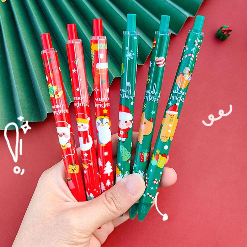 Nanas 6PCS /Set Gel Pen Set Perlengkapan Kantor Sekolah Hadiah Natal Siswa Tanda Tangan Pulpen