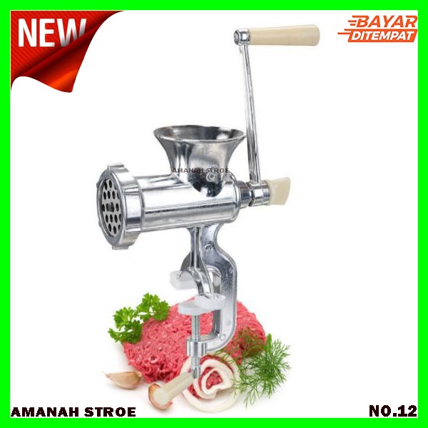 NEW MEAT GRINDER / MESIN PENGGILING / GILINGAN  DAGING, KACANG, BUMBU MANUAL  no. 12 / MEAT MINCER