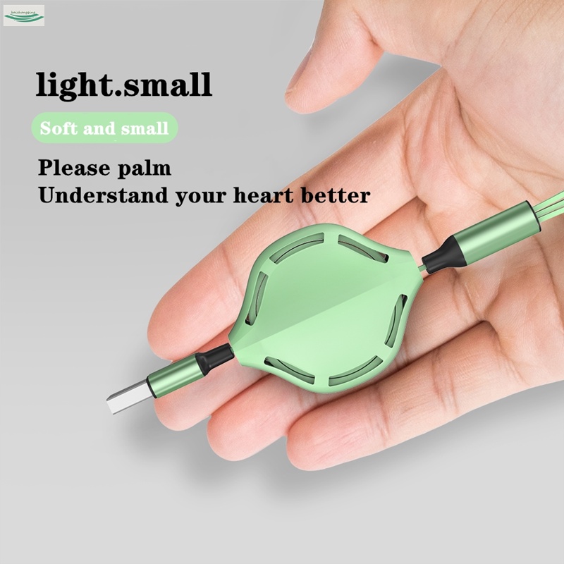 3 In 1 Data Cable for Mobile Phone, Universal Multi-function Car Telescopic Charging Device（Telescopic King Kong）
