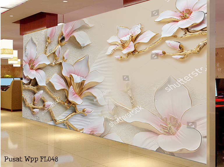 Wallpaper Floral 3d Series, Wallpaper Bunga 3d, Wallpaper Custom Bunga, Wallpaper Dinding 3d