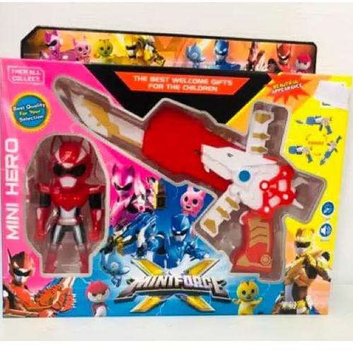 Mainan Robot Mini Force X Senjata Power Ranger 026B - Merah