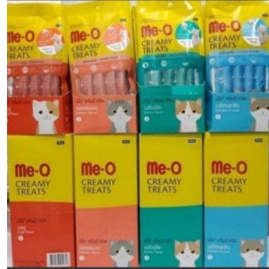 snack kucing meo creamy treats 1 dus(isi 12 pack)