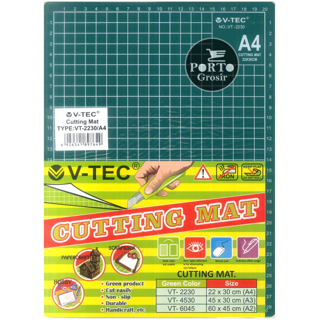 

V-Tec Cutting Mat A4 Double Side VT-2230 V Tec Matt A4 VT2230 Alas Potong Vtec Cutter