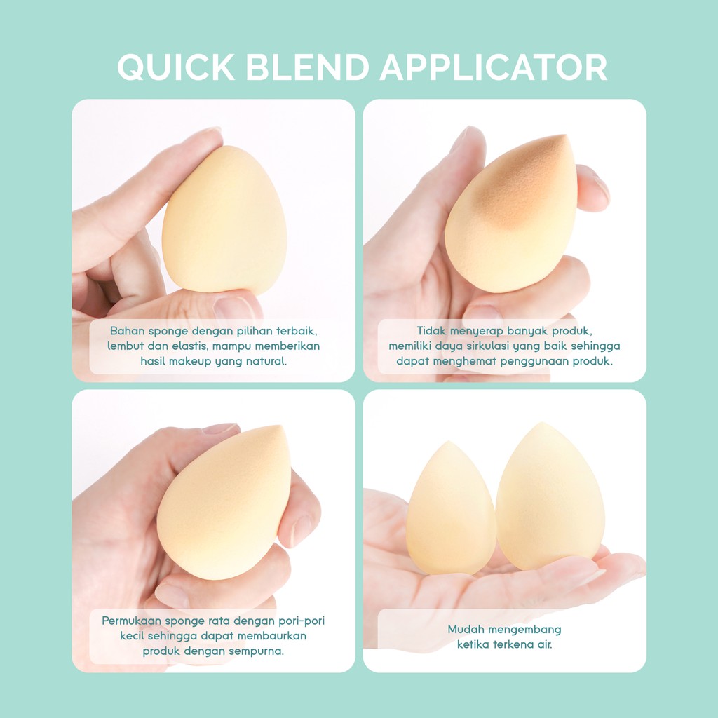 GLAMFIX Fabulous Beauty Sponge _ Beauty Blender Spons Foundation - Teardrop | GLAM FIX Alat Kecantikan Makeup by YOU ORIGINAL