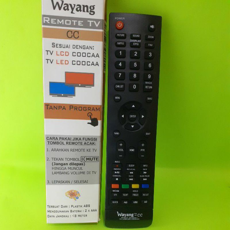 REMOT TV COOCAA LCD LED 3D MULTI WAYANG