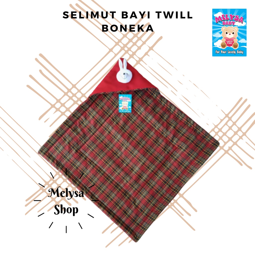 Selimut Bayi Twill Boneka Melysa Baby