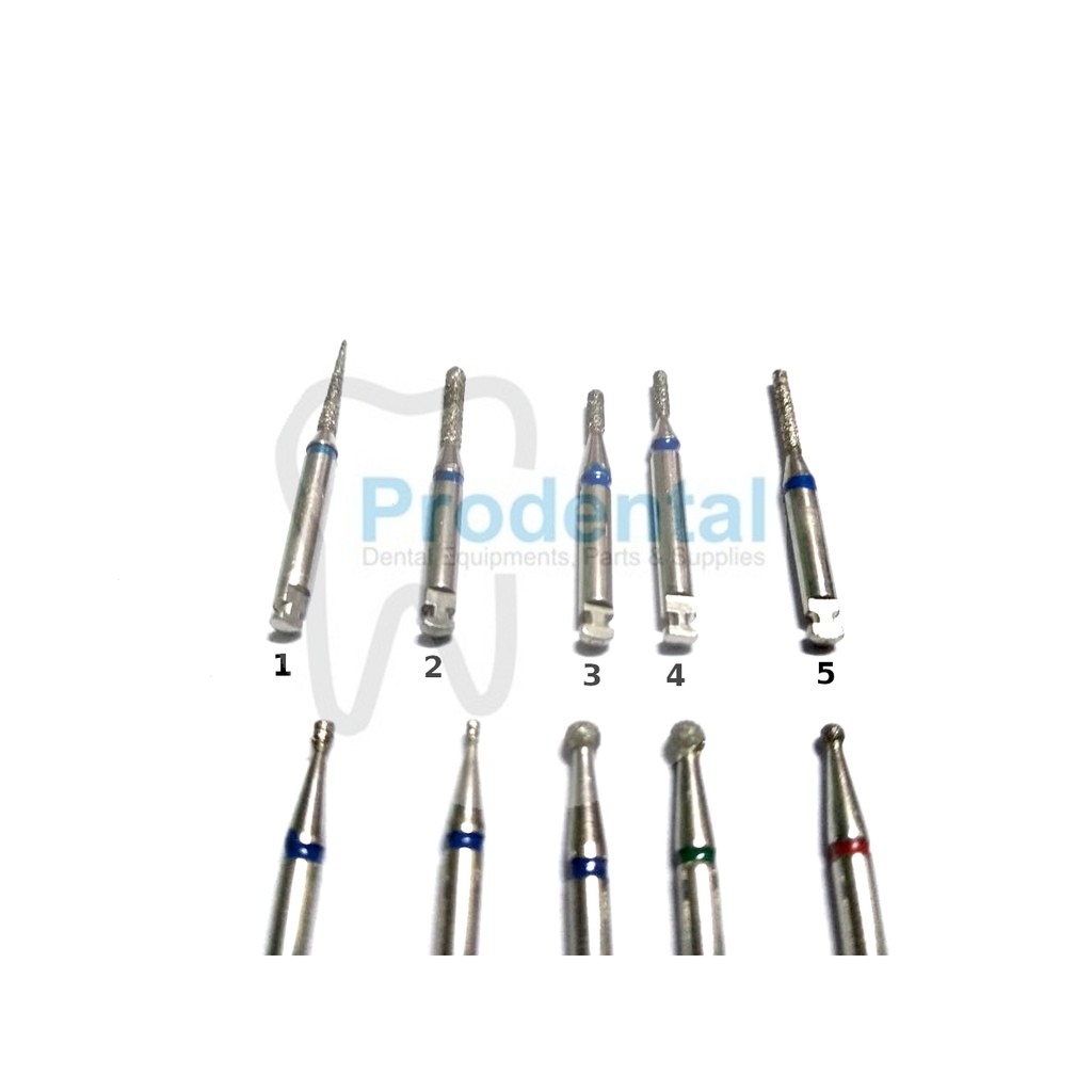 Dental bur gigi mata bur lowspeed micromotor bur preparasi konservasi gigi low speed contra angle bur round bulat fisur fissure flame inverted silindris