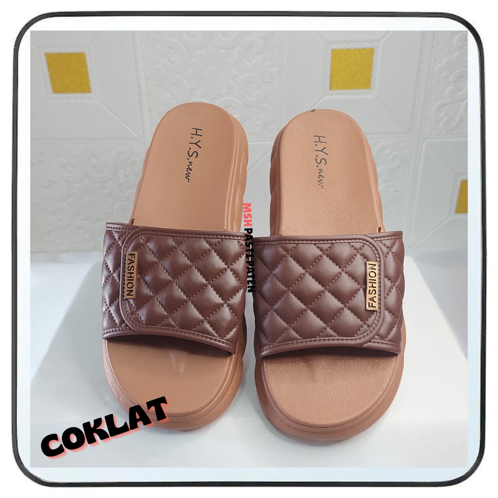 Sandal Jelly Selop Wedgses Wanita Terbaru Hys Ori