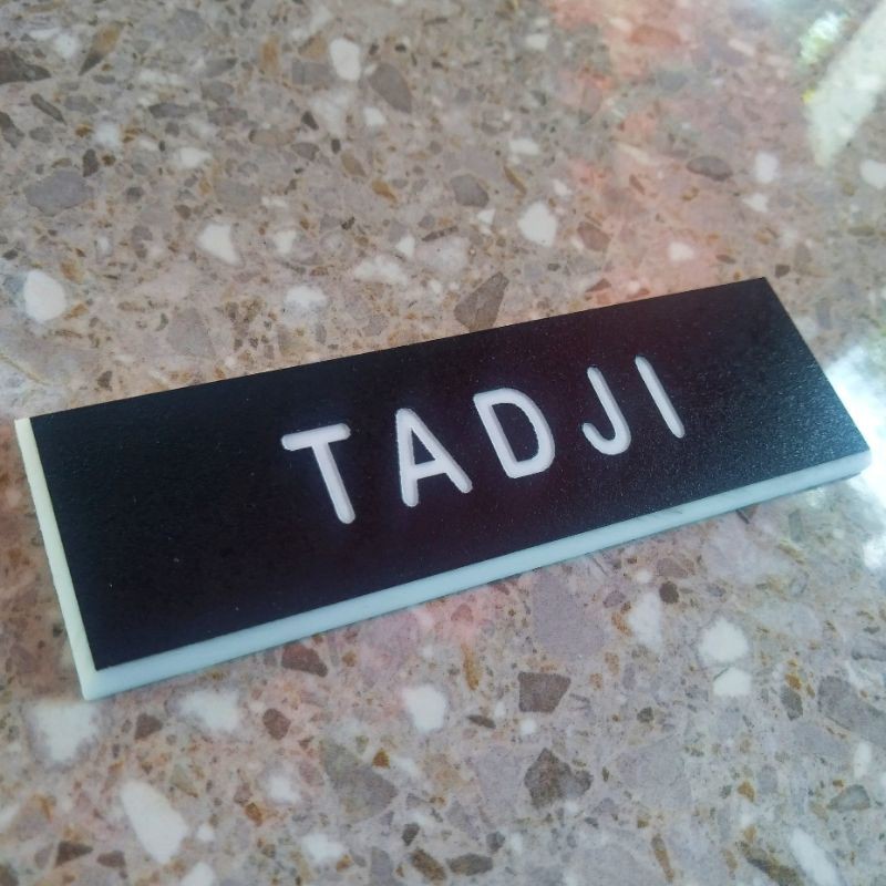 NAME TAG STANDAR TNI /ARMY POLISI / POLICE ENGRAVED GRAVIR / UKIR