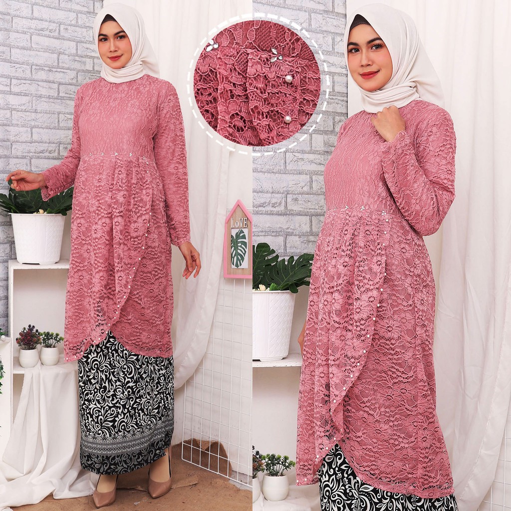 (100% Real Pict) KEBAYA AMORA BRUKAT CORNELI MUTIARA KEBAYA ORLIN KONDANGAN WISUDA SERAGAM BROKAT