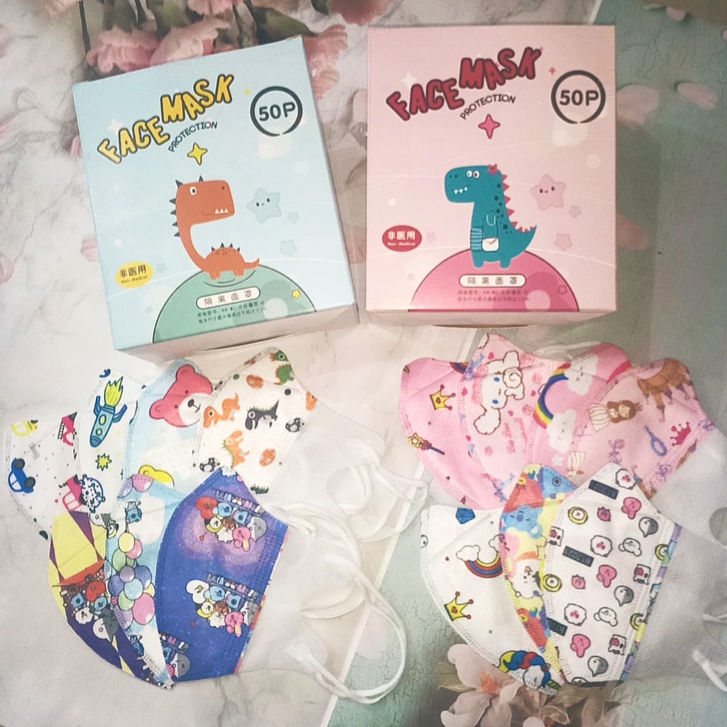 AZ Masker Duckbill BTS Anak Premium Quality Import