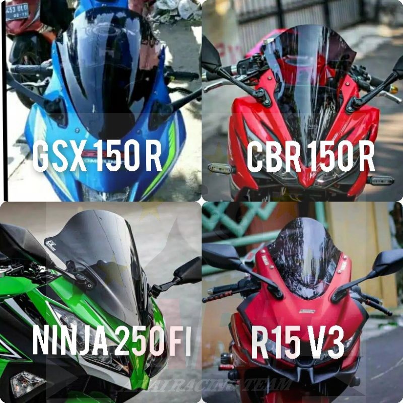 New VISOR CBR FACELIT GSX R15 WINSHIELD CBR GSX R15 NINJA 250 FI